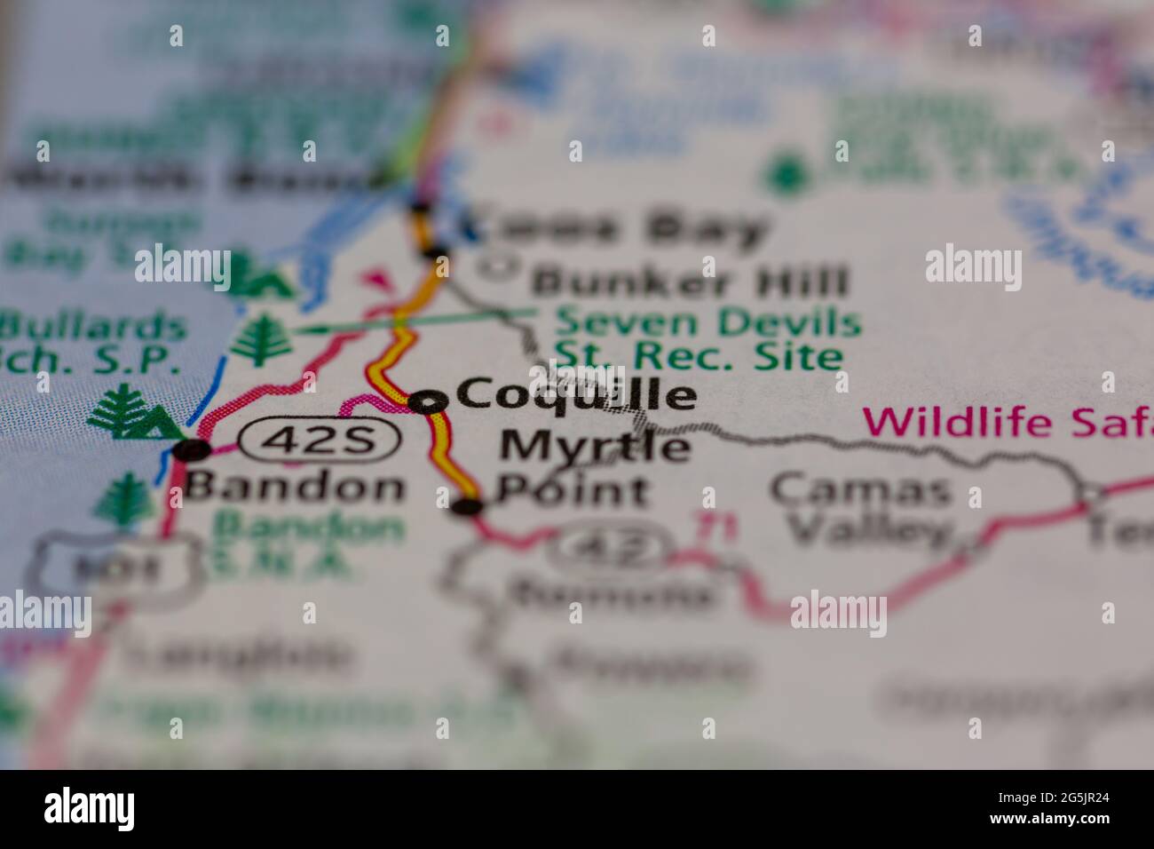 Map of coquille oregon hires stock photography and images Alamy