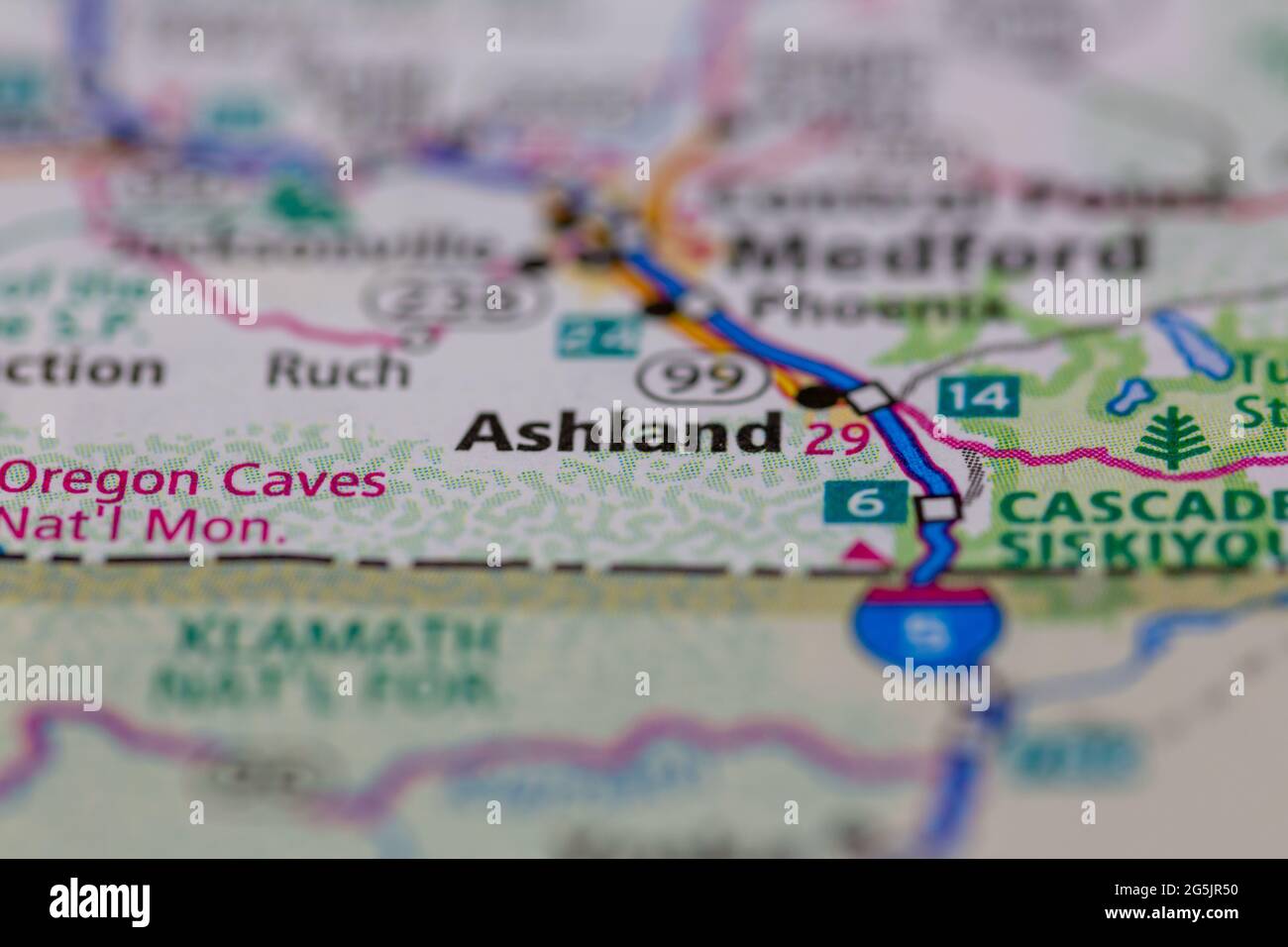 Ashland oregon map hires stock photography and images Alamy