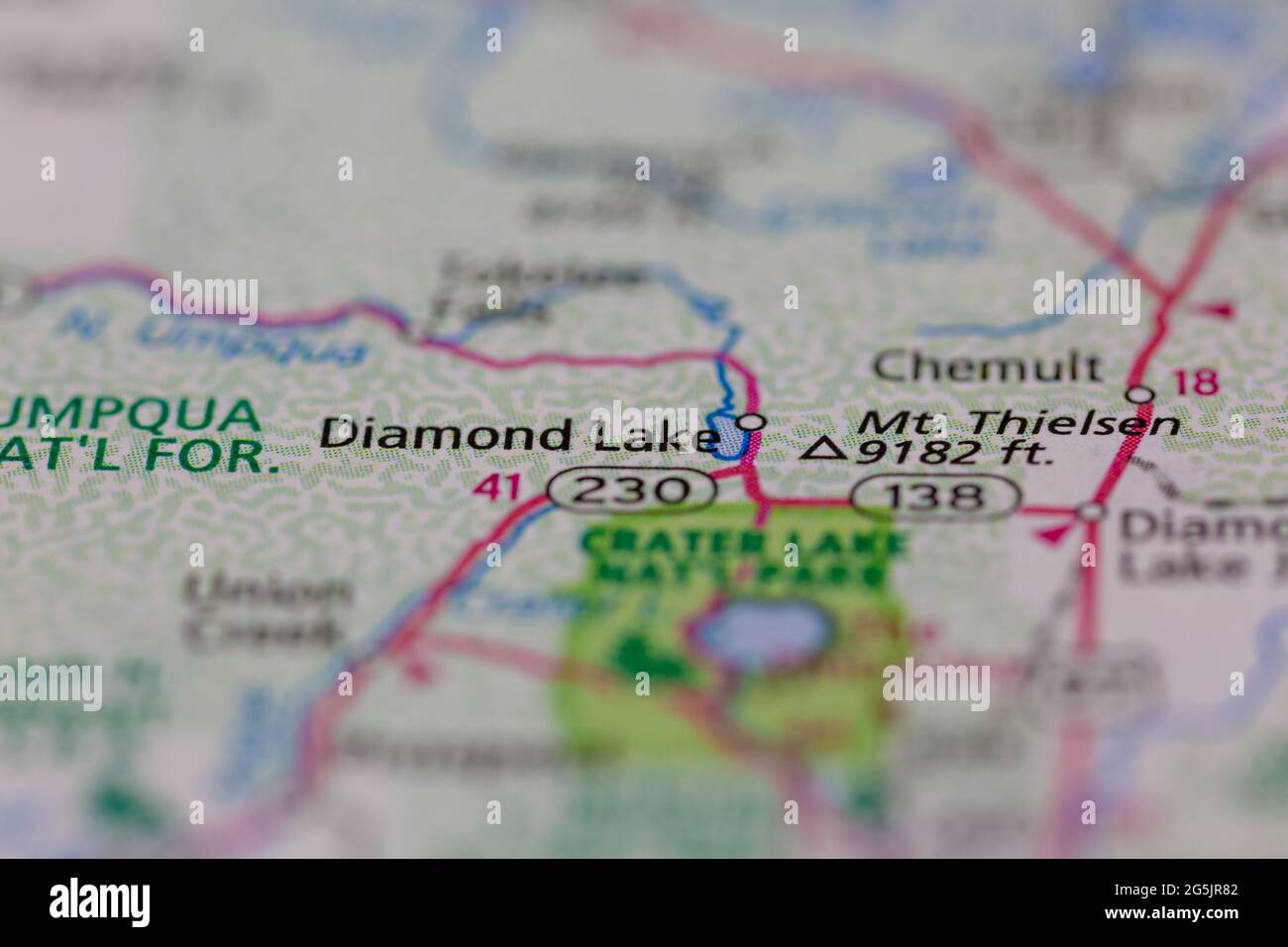 Map of diamond lake oregon hires stock photography and images Alamy