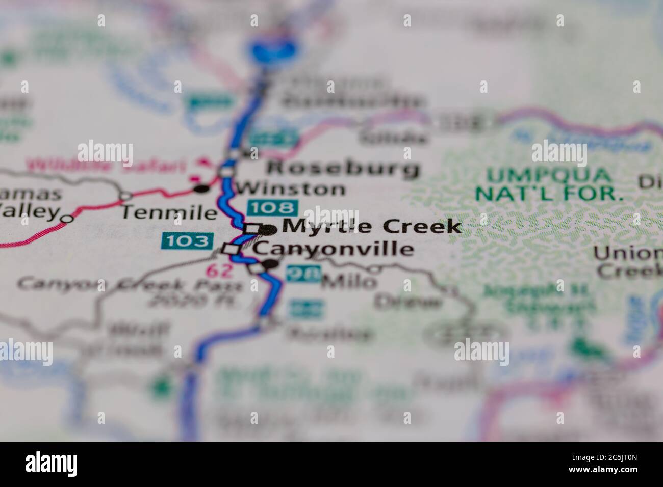 Myrtle Creek Oregon Map Myrtle Creek Oregon Usa Shown On A Geography Map Or Road Map Stock Photo -  Alamy
