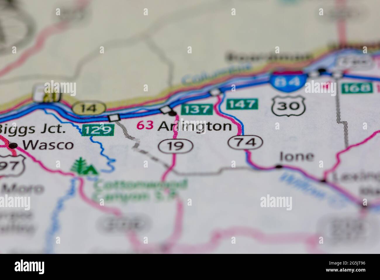 Map of arlington oregon hires stock photography and images Alamy