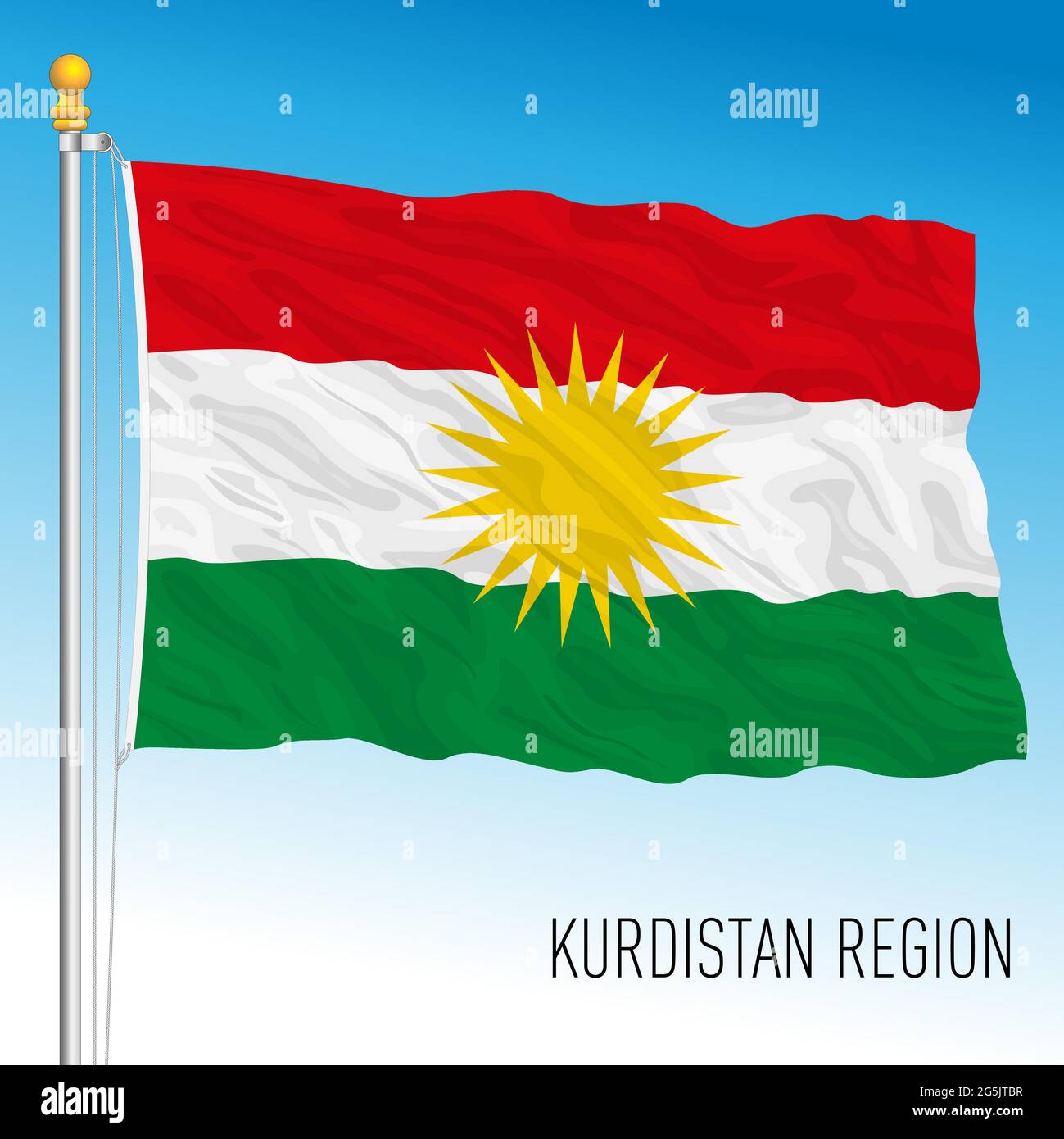 Kurdistan regional flag, middle east, vector illustration Stock Vector Image & Art Alamy