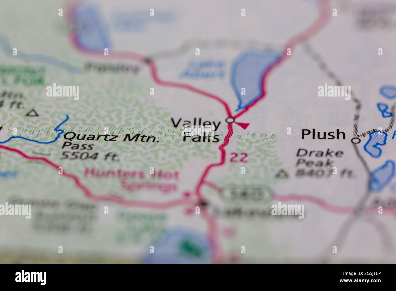 Map of valley falls oregon hires stock photography and images Alamy
