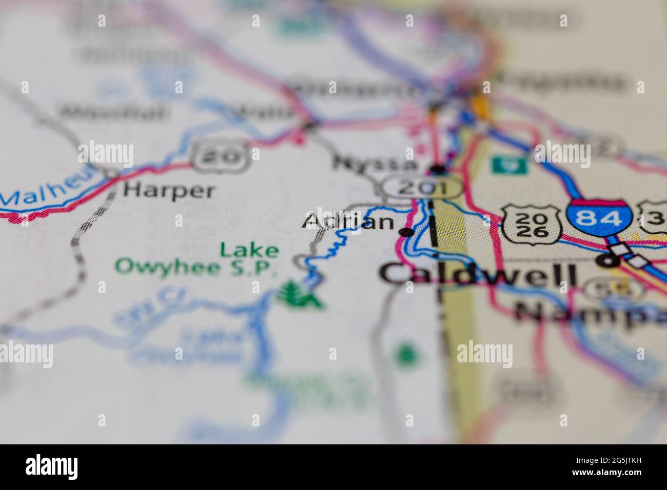 Map of adrian oregon hires stock photography and images Alamy