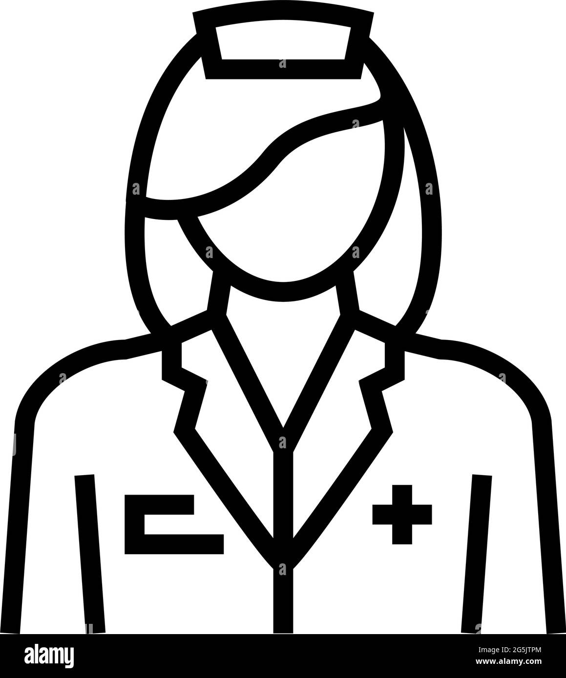 nursing home worker nurse line icon vector illustration Stock Vector