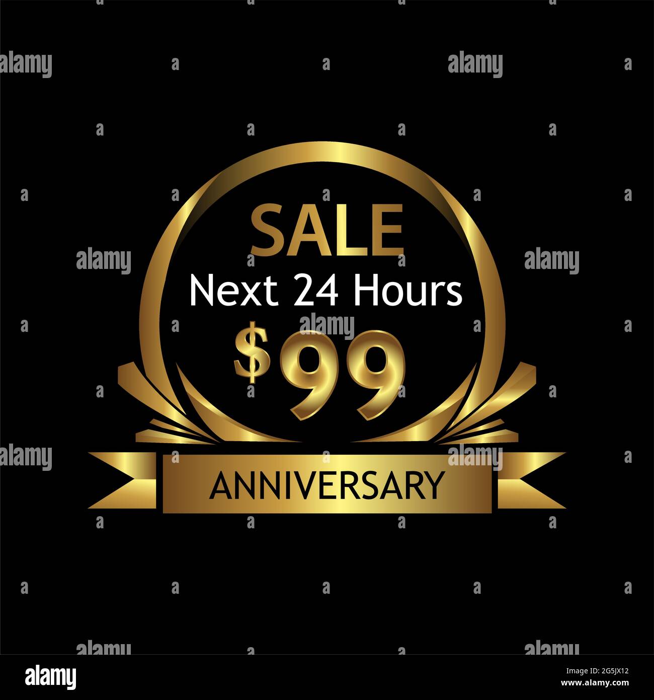 Anniversary sale banner. Vector illustration Stock Vector Image & Art