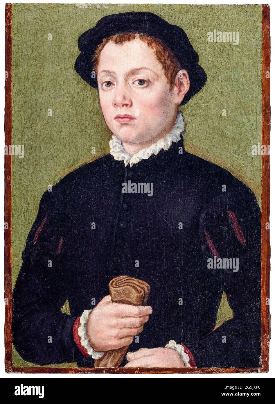 Sofonisba Anguissola, Portrait of a young man, painting, before 1625 Stock Photo