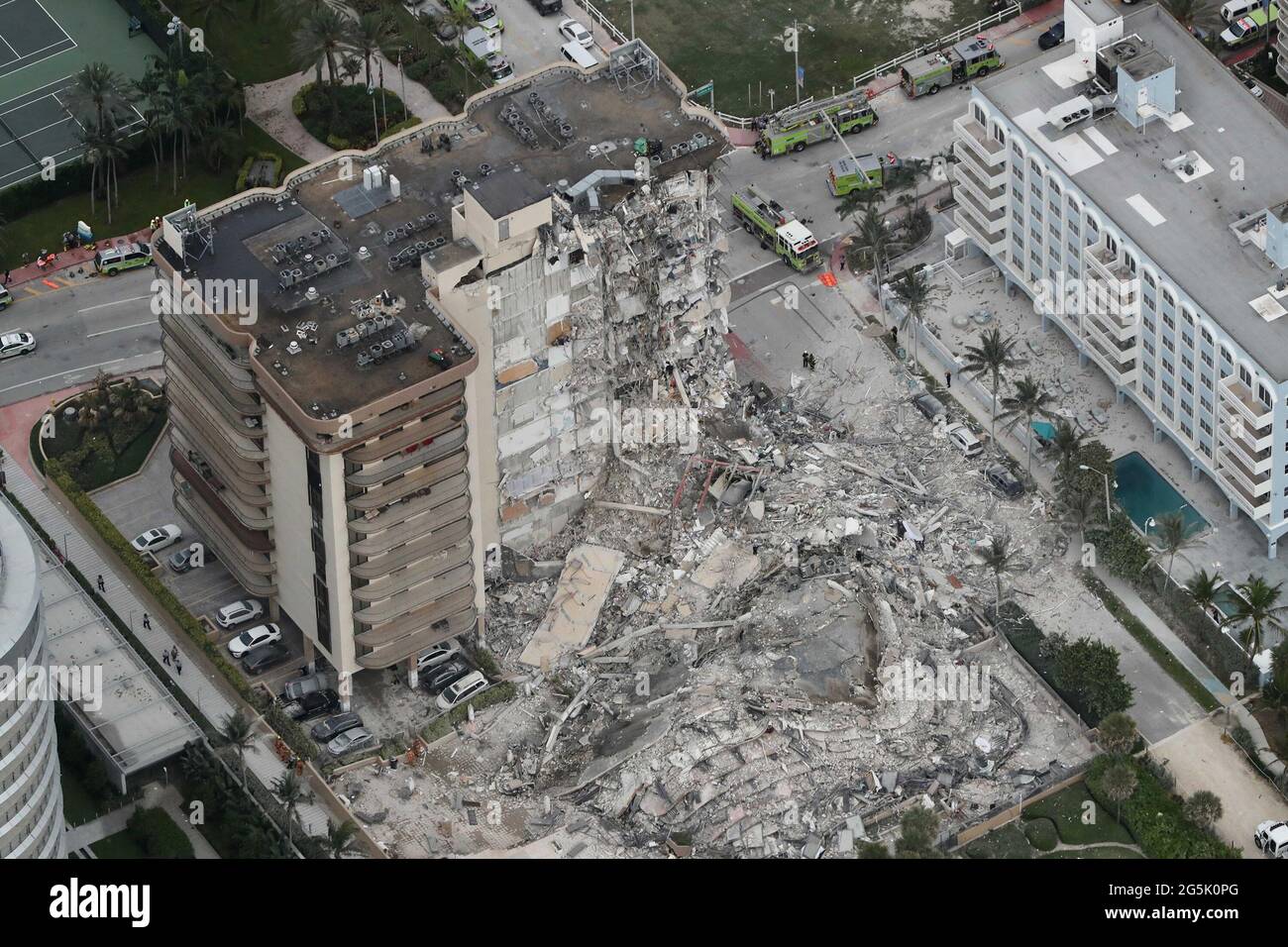 Part of the 12story oceanfront Champlain Towers South Condo, with more