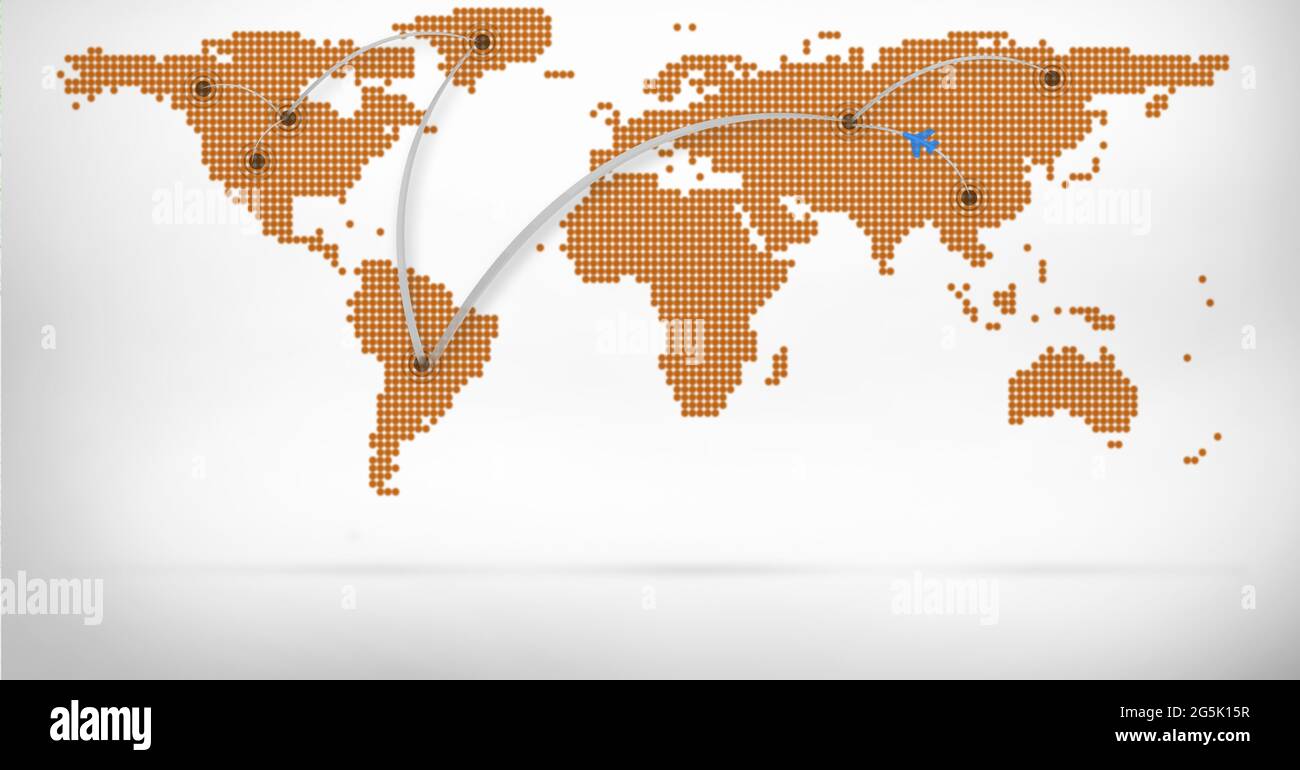 Composition of digital icons, data processing and world map Stock Photo ...