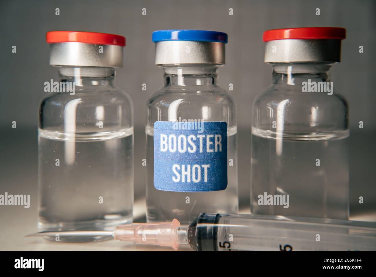 Booster shot covid-19 vaccine concept Stock Photo