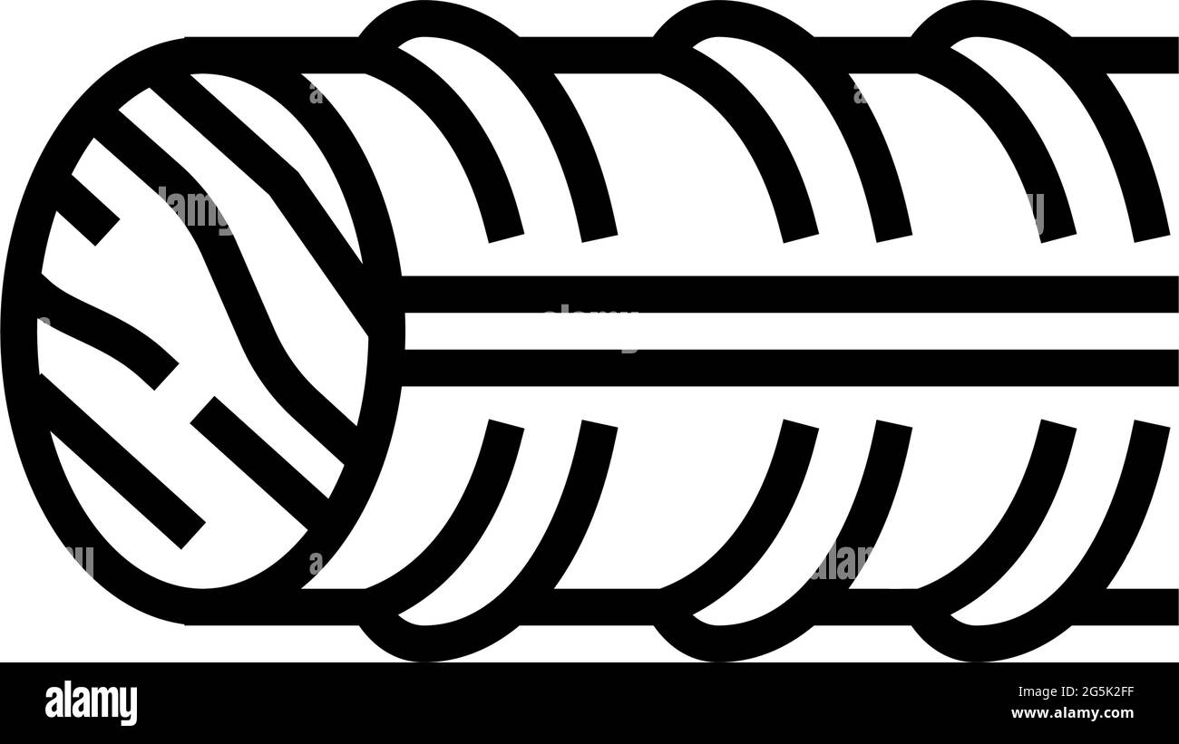 basalt rebar line icon vector illustration Stock Vector Image & Art - Alamy