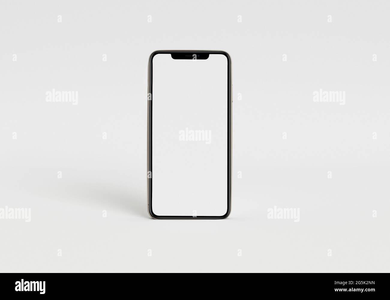 3d render illustration generic phone mock up in a white design high key ...