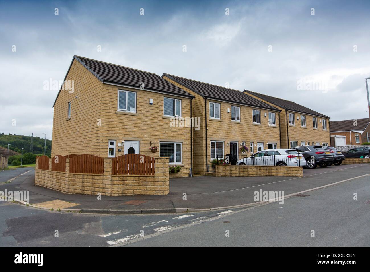 New houses in Halifax, West Yorkshire, UK. Located in Claremount near