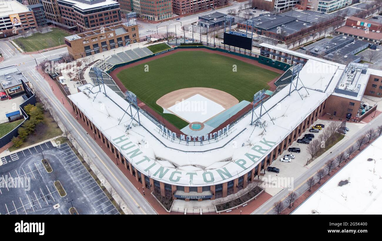 Aerial view of Columbus Clippers Huntington Park Stadium Stock Photo