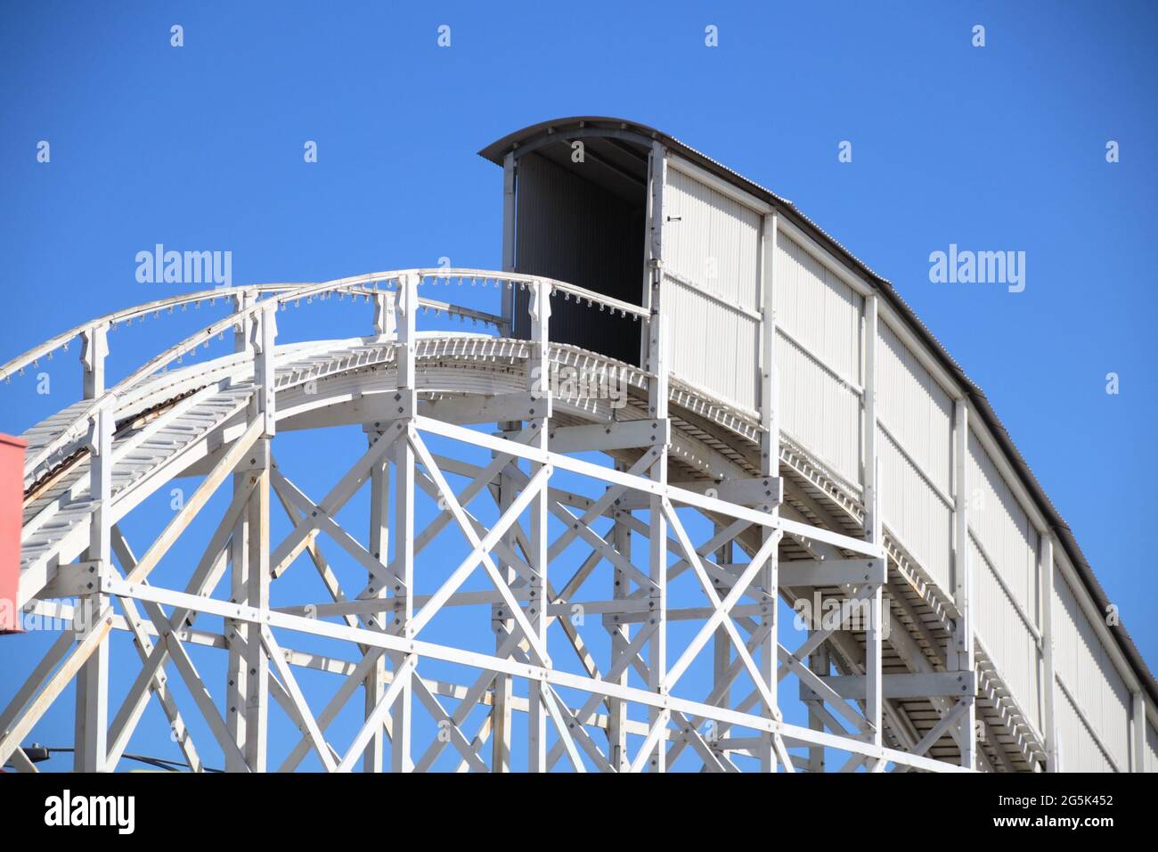 Luna Park Roller coaster train ride Saint Kilda Melbourne VIC Australia