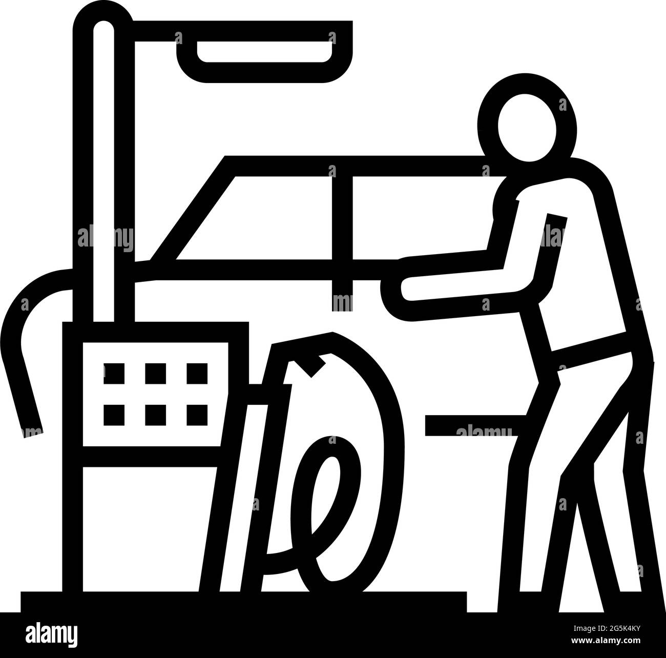 machine for car wash line icon vector illustration Stock Vector Image ...