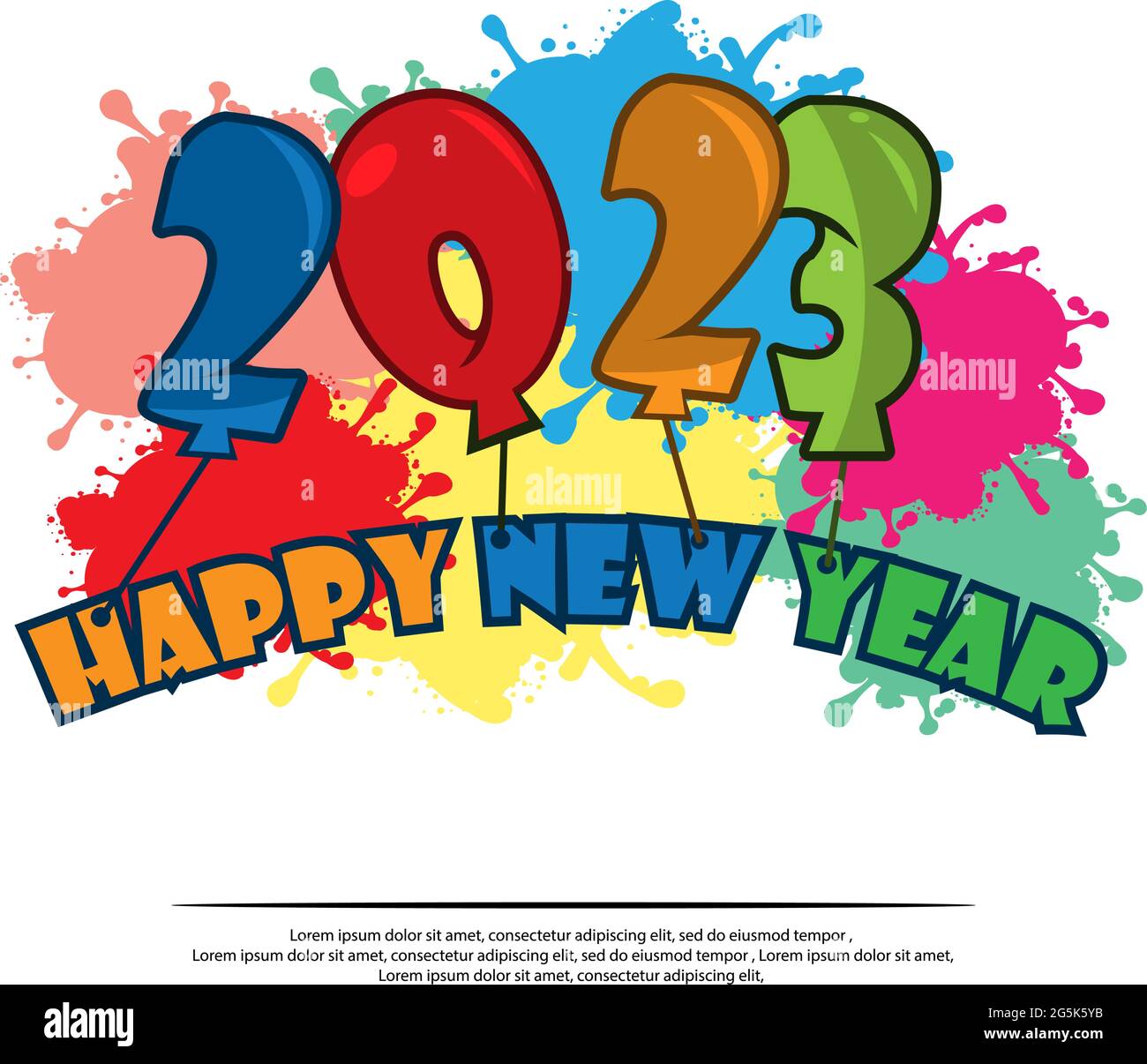 Happy new year 2023 vector Stock Vector Images - Alamy