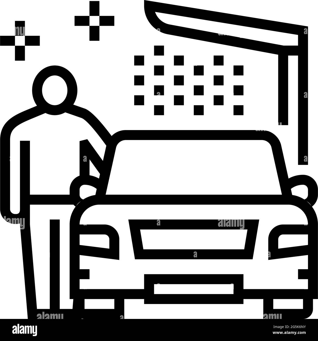 equipment car wash service line icon vector illustration Stock Vector ...
