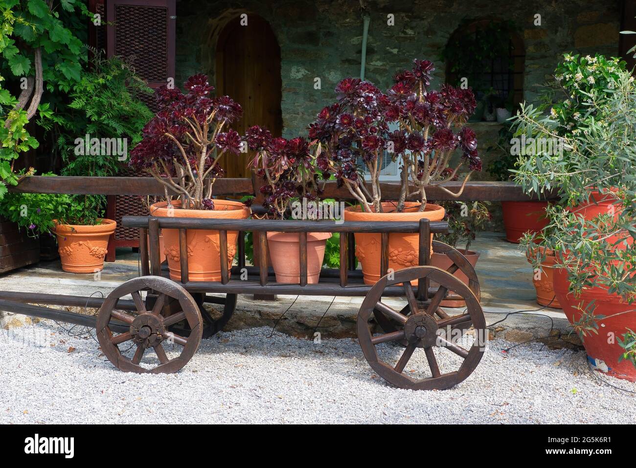 Small decorative horsedrawn carriage Stock Photo Alamy