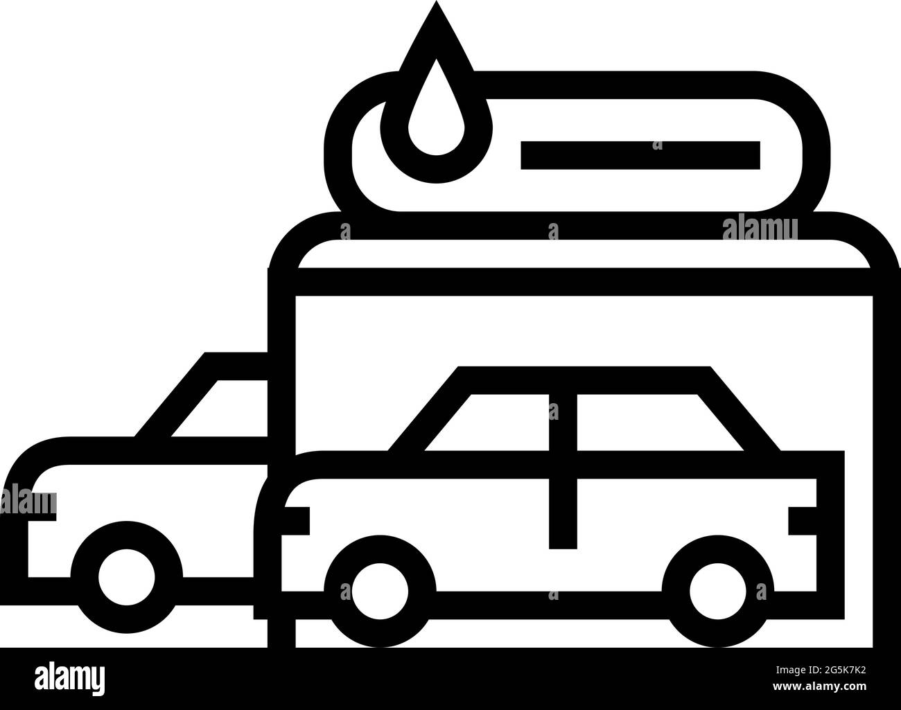 car washing service line icon vector illustration Stock Vector Image ...