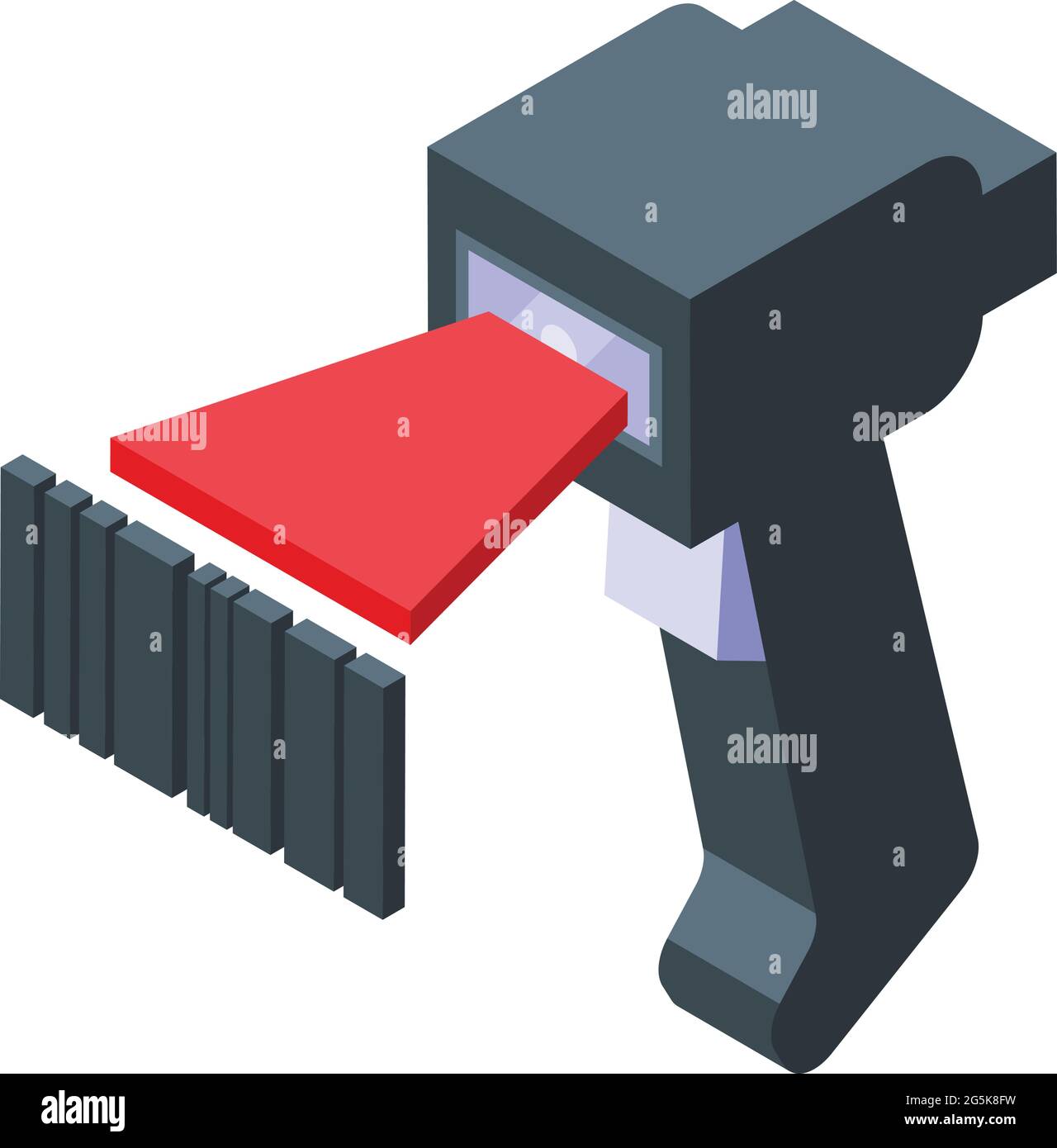 Product scanner icon isometric vector. Barcode scanner. Supermarket ...