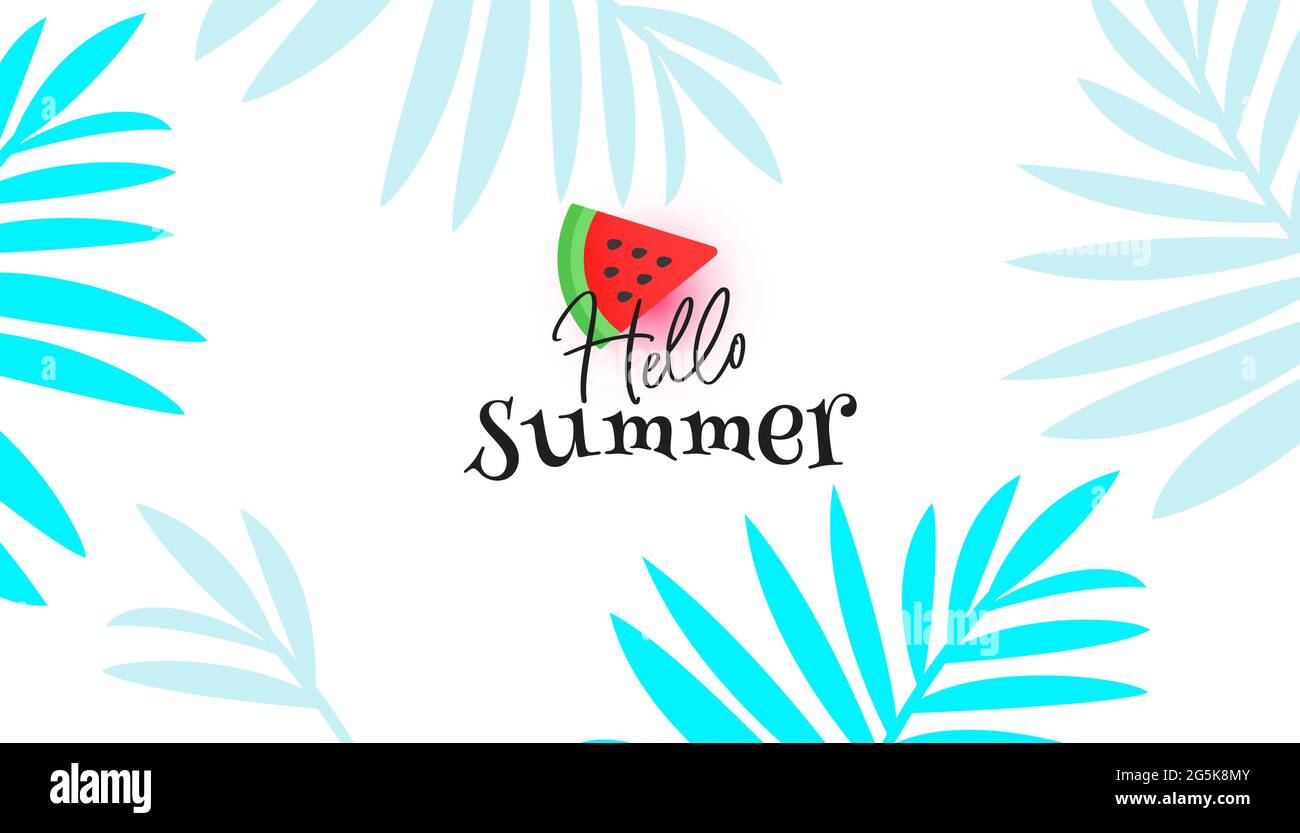 Hello summer sale editable template banner with on white background for ...