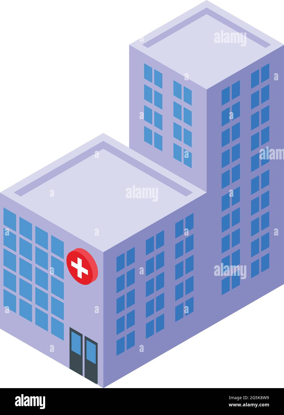 Hospital building icon isometric vector. Medical clinic illustration. Ambulance hospital healthcare Stock Vector