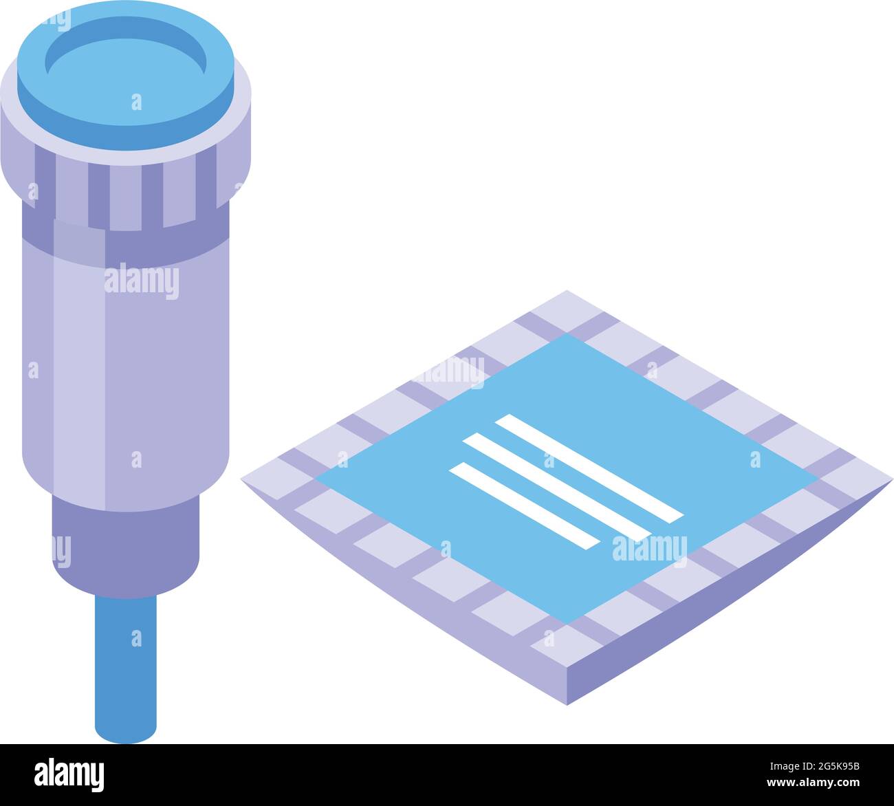Test result icon isometric vector. Lab blood. Laboratory corona analysis Stock Vector