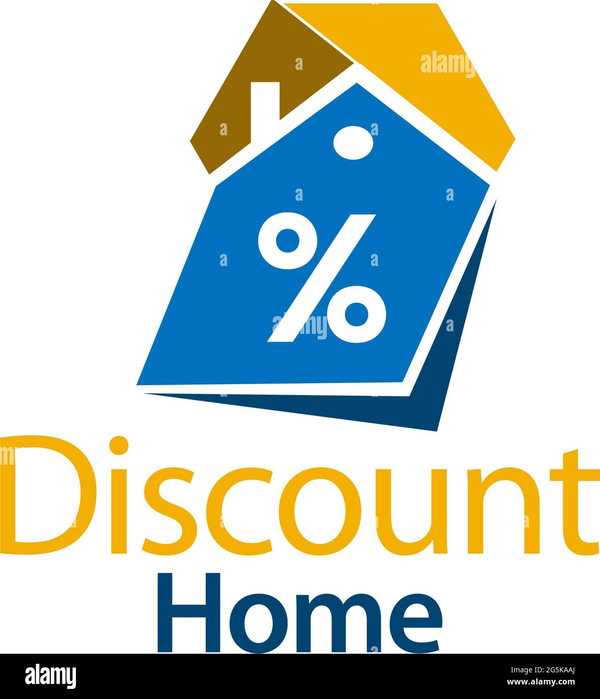 Discount home stock logo vector. Abstract house logo. Vector