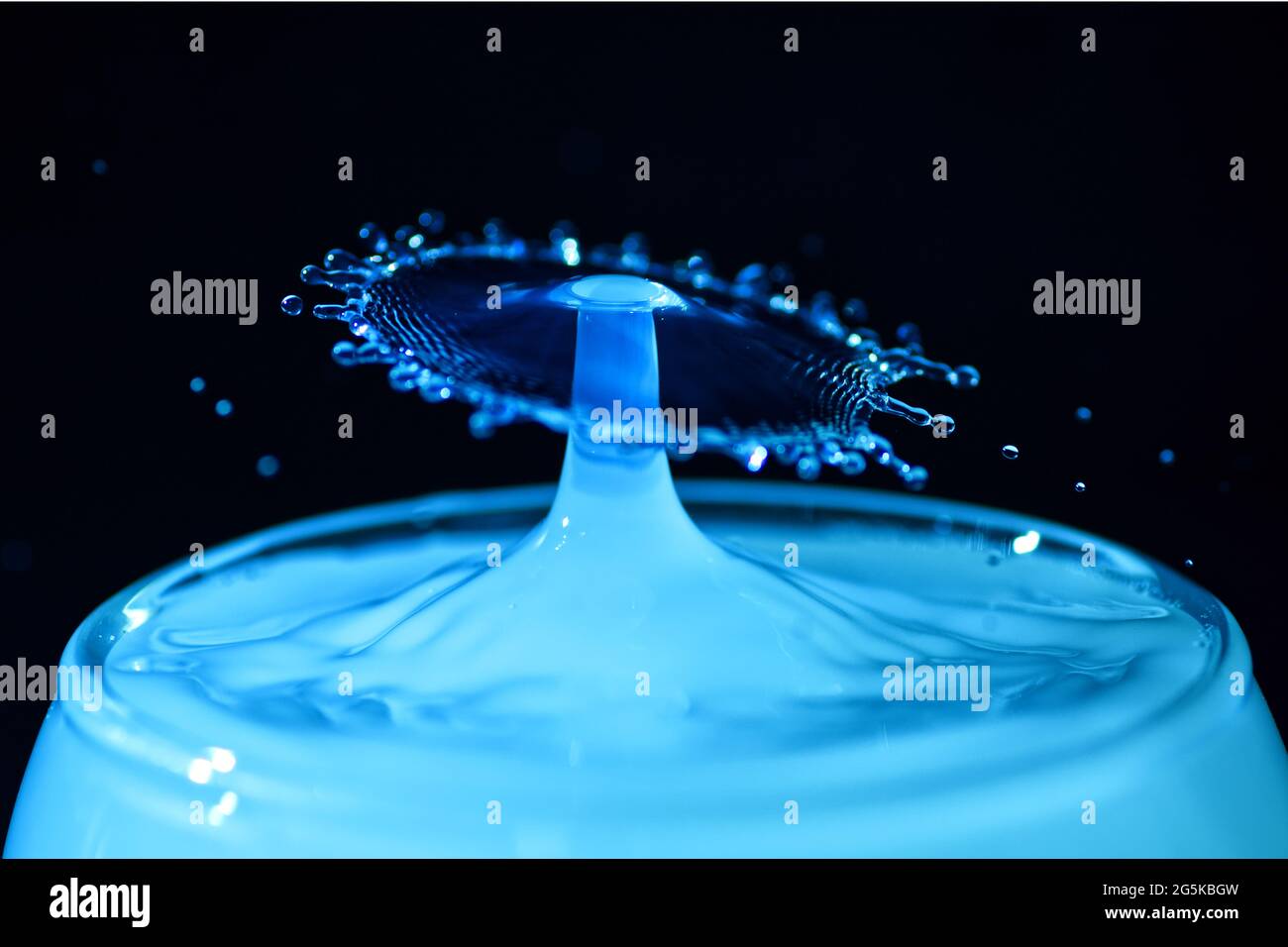 Closeup shot of a drop of water falling Stock Photo - Alamy