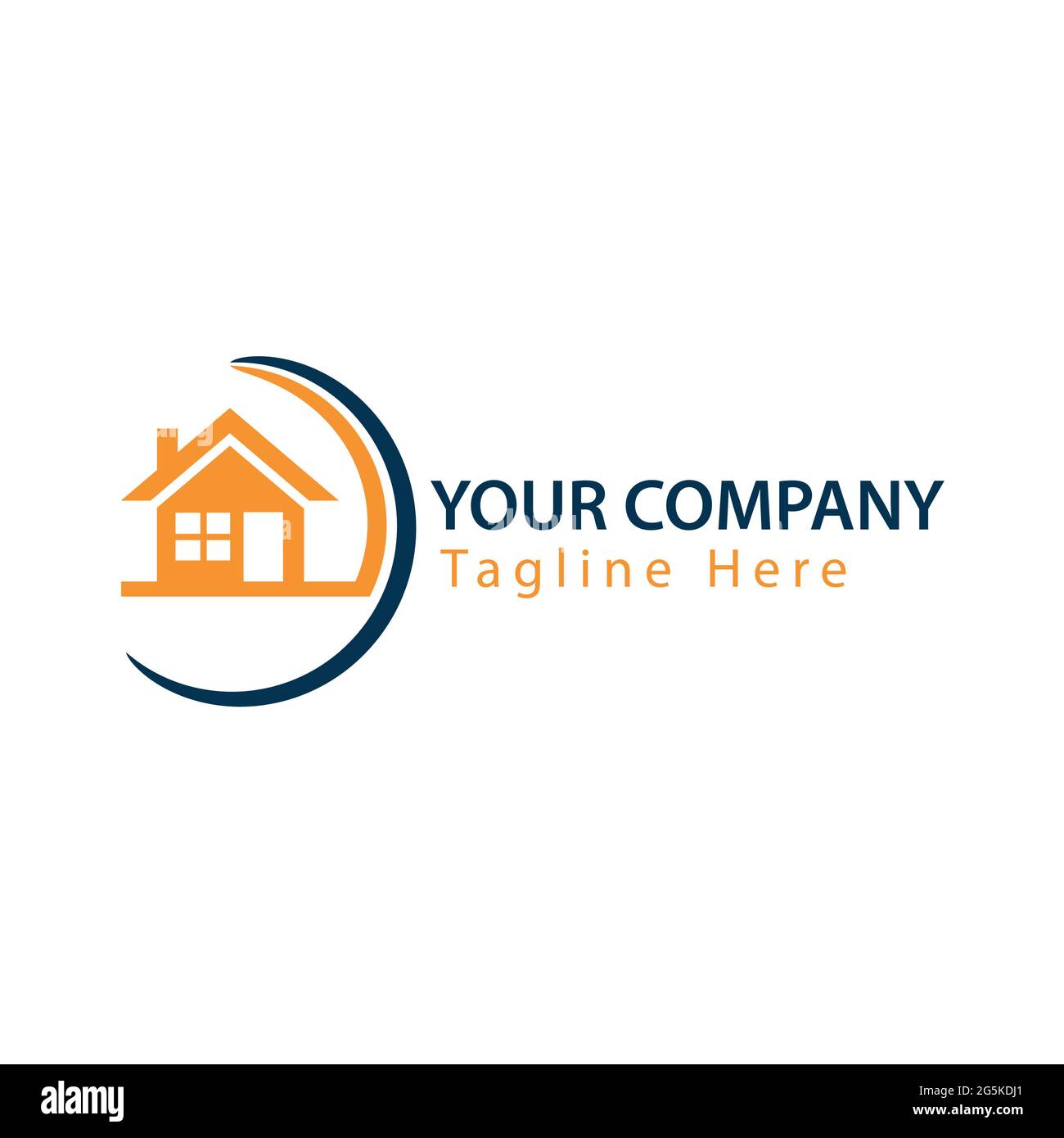 Abstract house logo - Orange house. logo vector illustration Stock ...