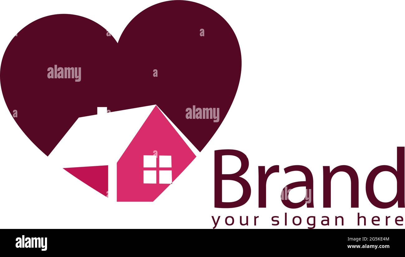 Love house stock logo vector. Abstract house logo. Vector Illustration ...