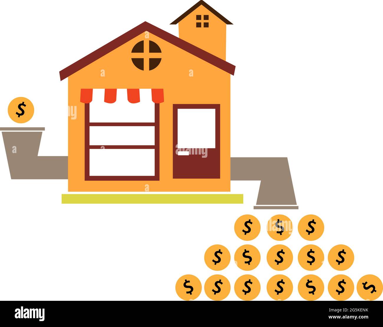 Colorful shop window Stock Vector Images - Alamy