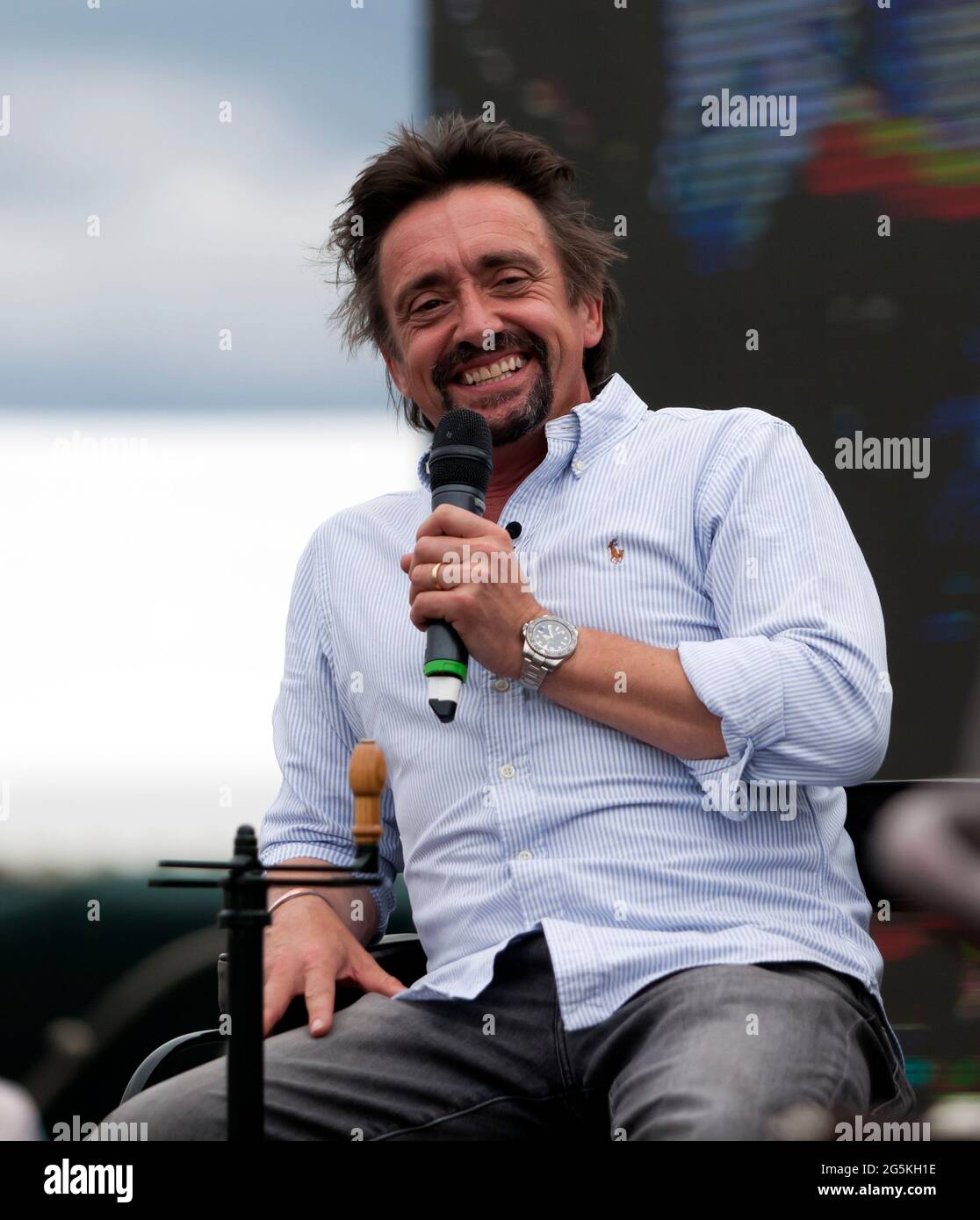 An audience with Richard Hammond, on the Talks Theatre Stage, at the 2021 London Classic Car Show Stock Photo