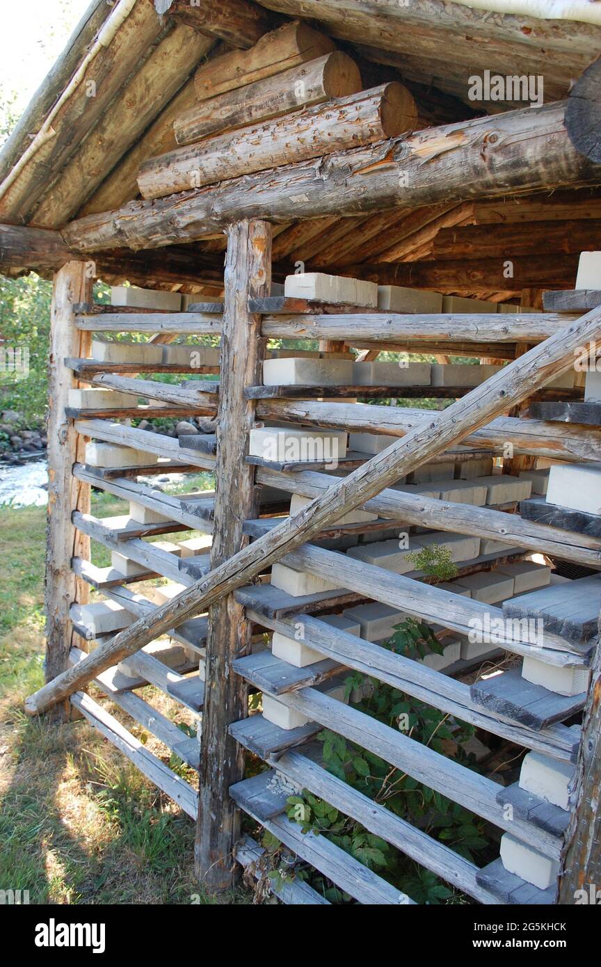 Old wooden drying rack hi-res stock photography and images - Alamy