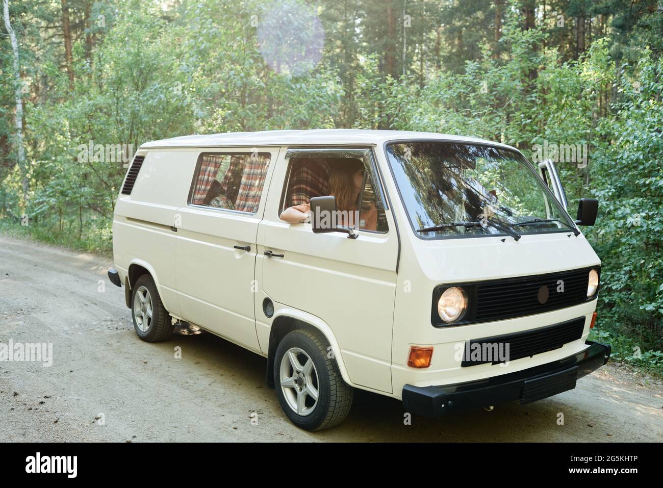 Very old mini bus for people transportation hi-res stock photography ...