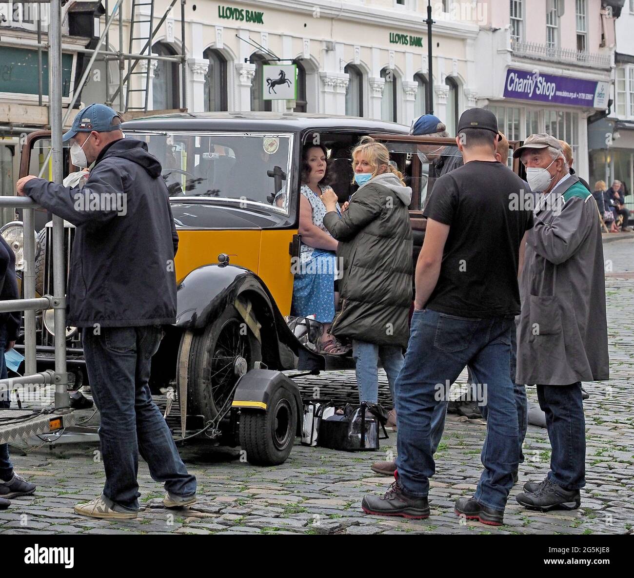 Faversham, Kent, UK. 28th June 2021. Filming of the new Darling Buds of