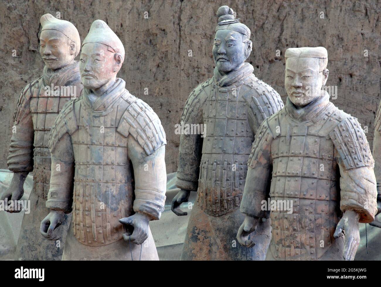 Terracotta Warriors, Xian, Shaanxi Province, China. Detail of soldiers