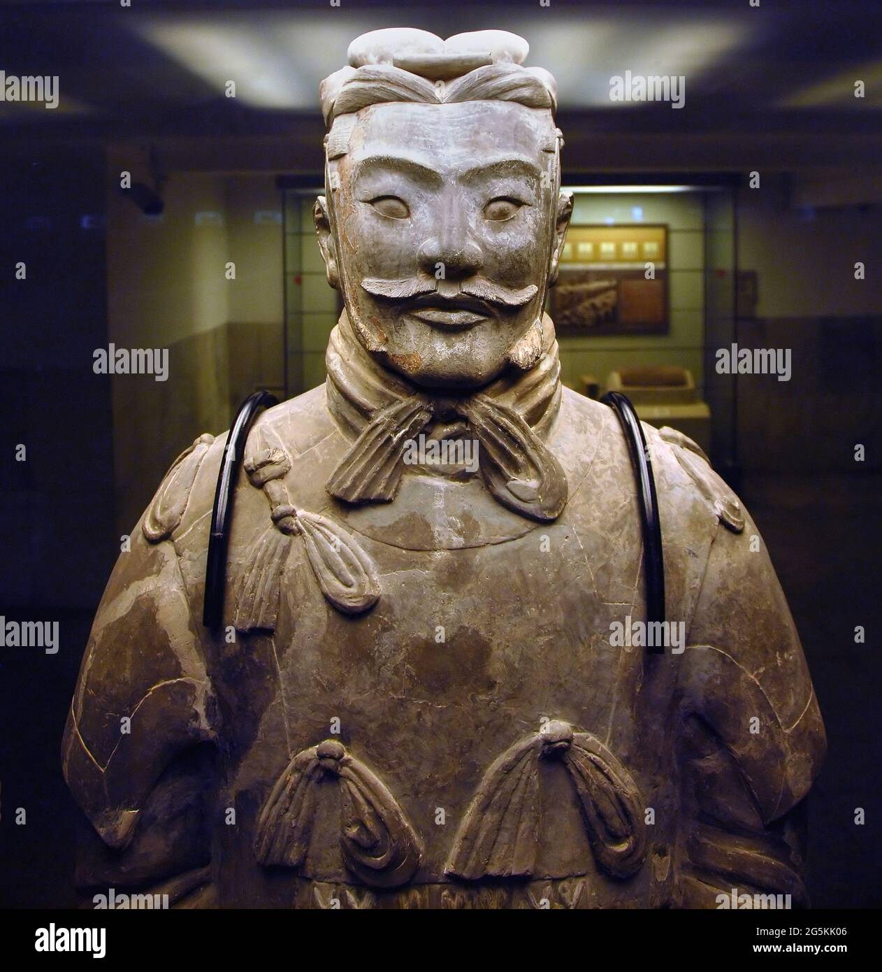 Terracotta Warriors, Xian, Shaanxi Province, China. Detail of a warrior