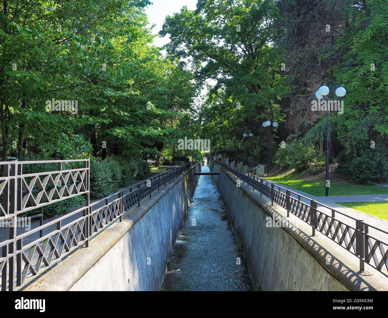 Alley along canal in park hi-res stock photography and images - Alamy