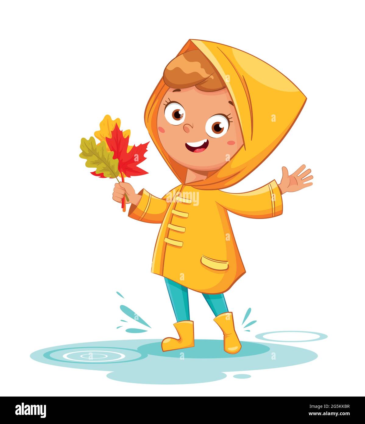 Muddy autumn puddle Stock Vector Images - Alamy