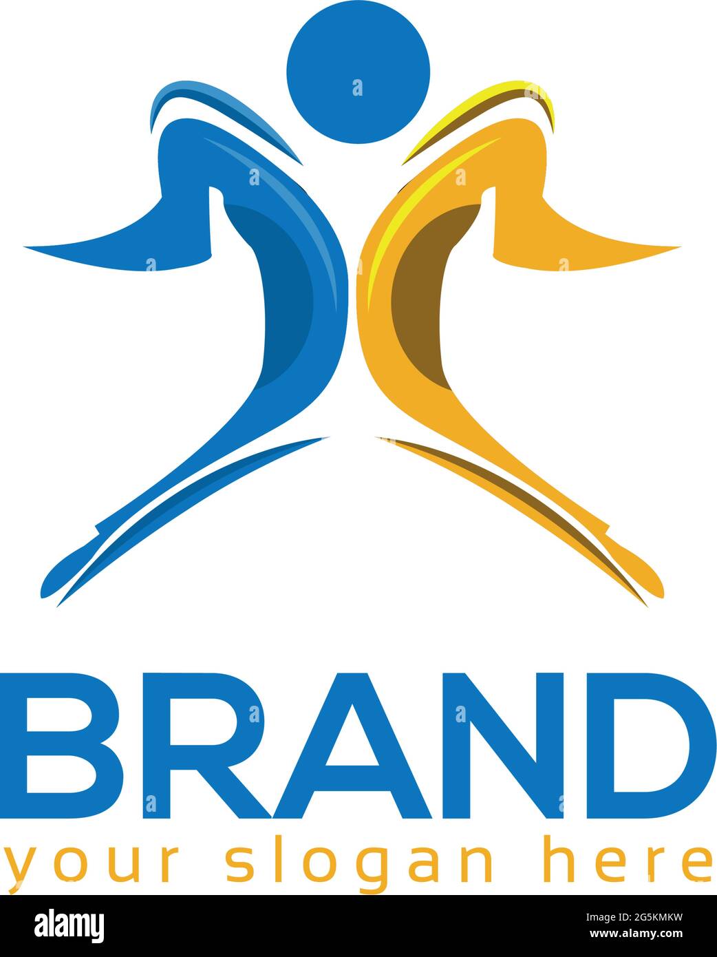 Human Logo Design Vector, Vector illustration on white background Stock ...