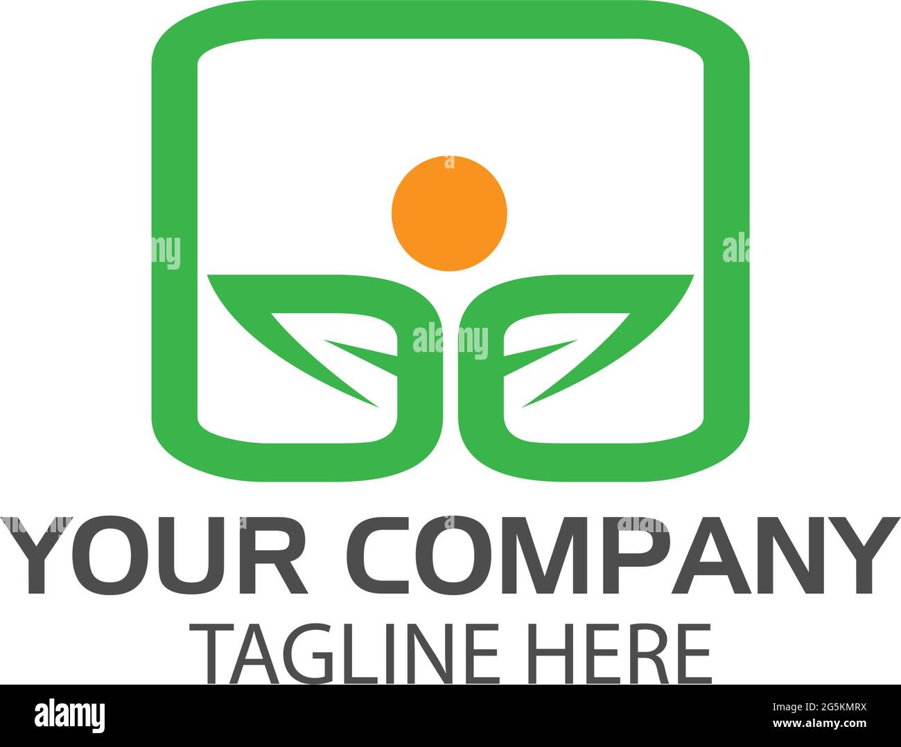 People Leaf Logo vector icon. Flat design. Stock Vector