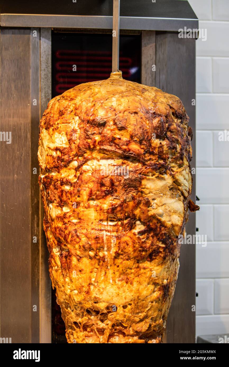 Closeup shot shawarma meat hi-res stock photography and images - Alamy