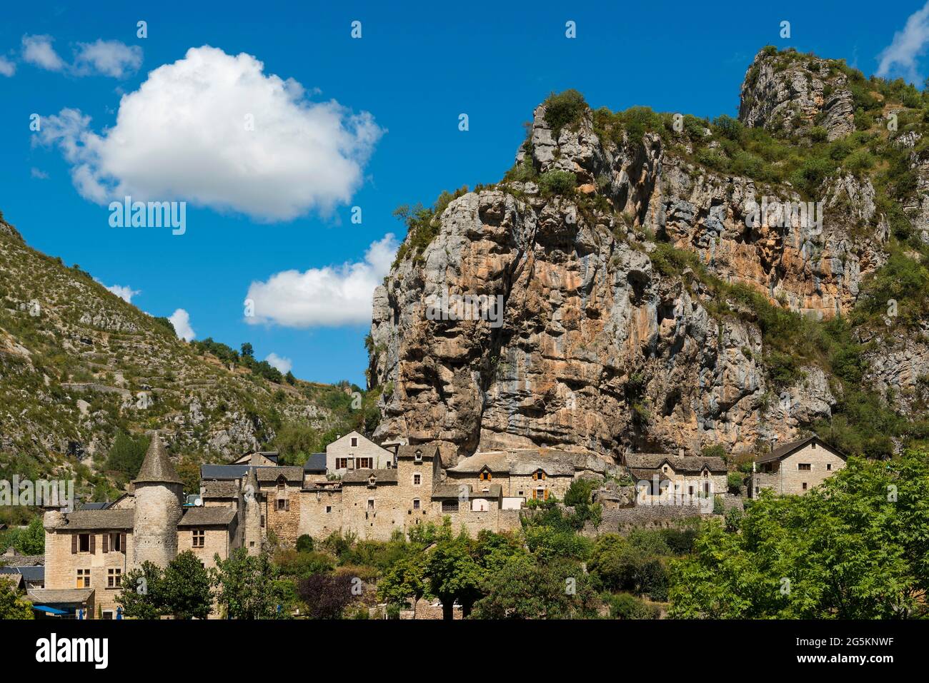 Le Rozier, Gorge du Tarn, Parc National des Cévennes, Cévennes National Park, Lozère, Languedoc-Roussillon, Occitanie, France, Europe Stock Photo