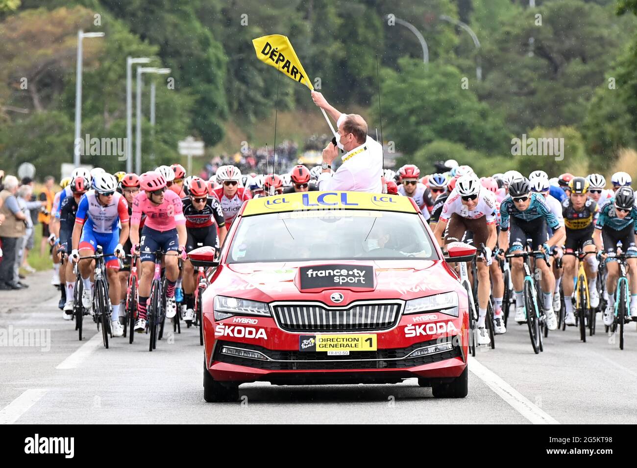 Tour de France 2021 Stage 3 , Lorient to Pontivy.28th June, 2021. Course Director Christian