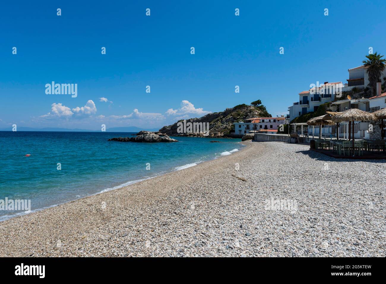 Pebble beach, Kokkari, Samos, Greece, Europe Stock Photo