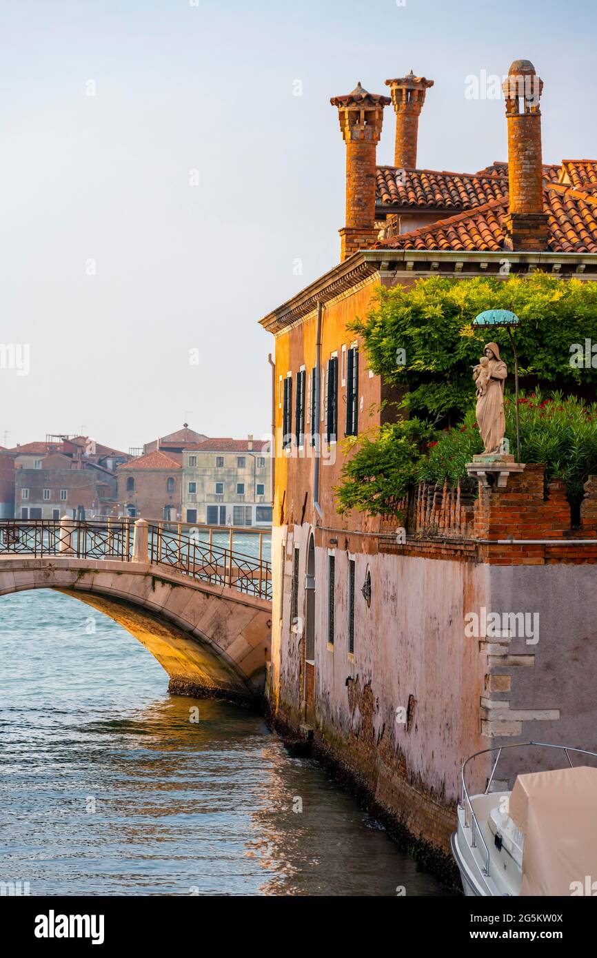 Canal in Venice, Veneto, Italy, Europe Stock Photo