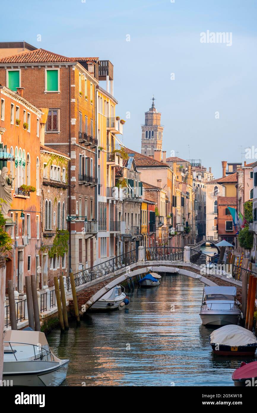 Canal, Venice, Veneto, Italy, Europe Stock Photo