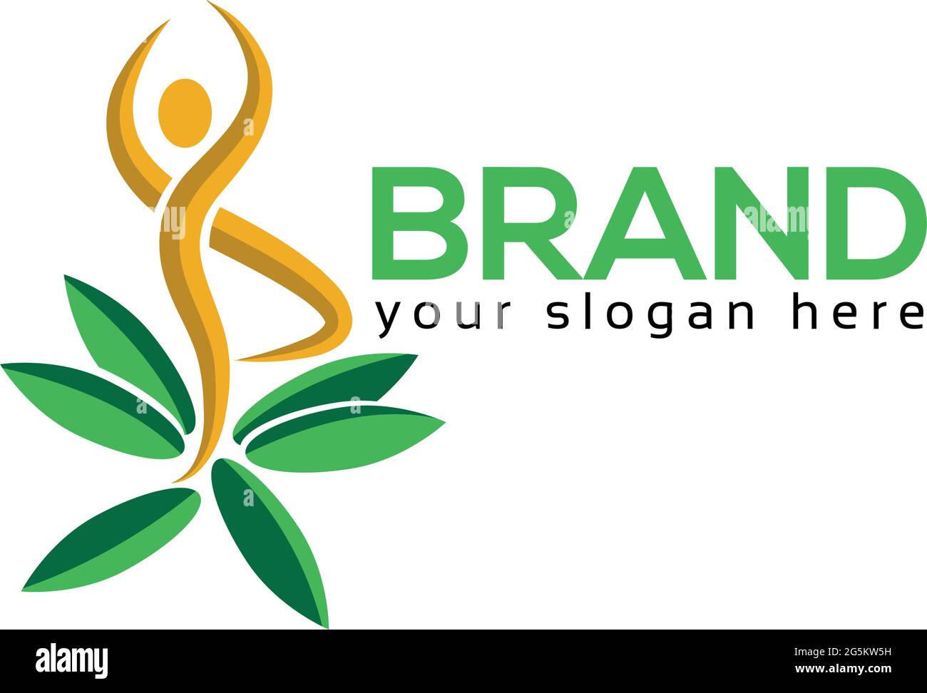People Leaf Logo vector icon. Flat design. Stock Vector